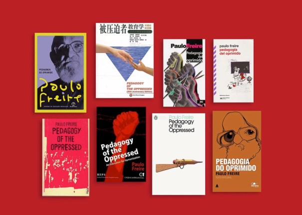 Book covers of Pedagogy of the Oppressed in different languages
