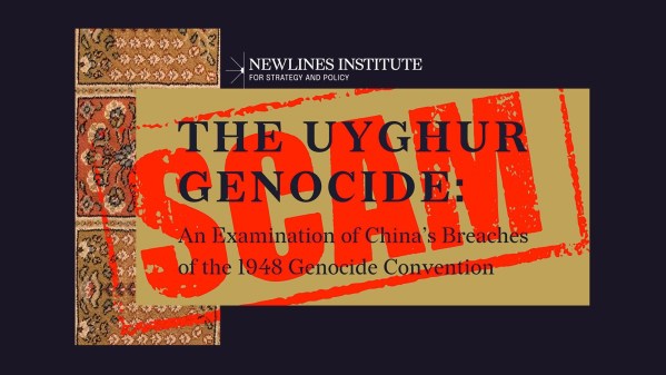 Newlines institute uyghur genocide china report false
