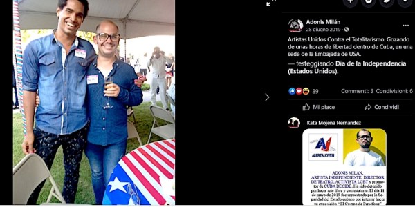 Dissidente cubano allamnasciata Usa1