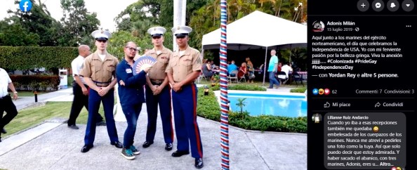 Dissidente cubano con i marines Usa