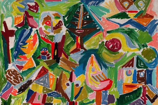 Asger Jorn Denmark Landscape in Finkidong 1945