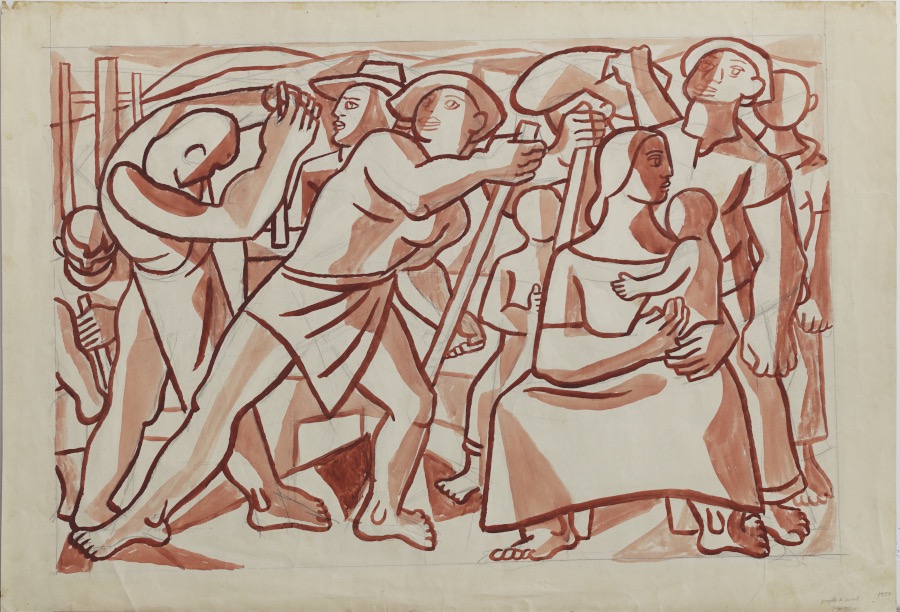 Emiliano Di Cavalcanti Projecto de Mural 1950